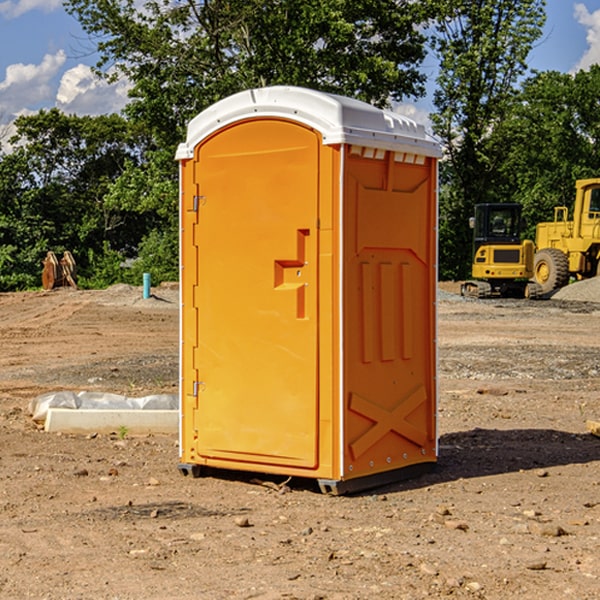 how often are the porta potties cleaned and serviced during a rental period in McRae